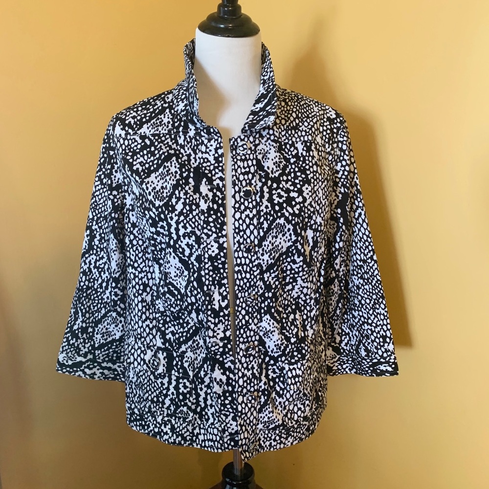 Black & White Snake Christopher & Banks Jacket